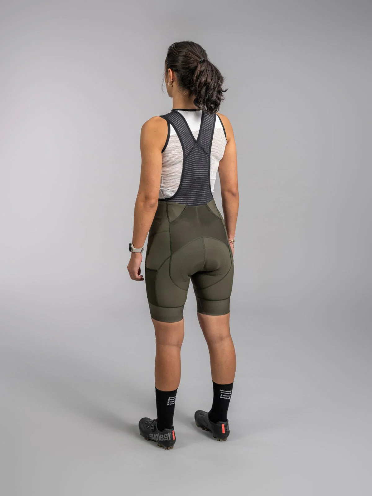 Icon Gravel Women's Bibshorts Olive - Image 3