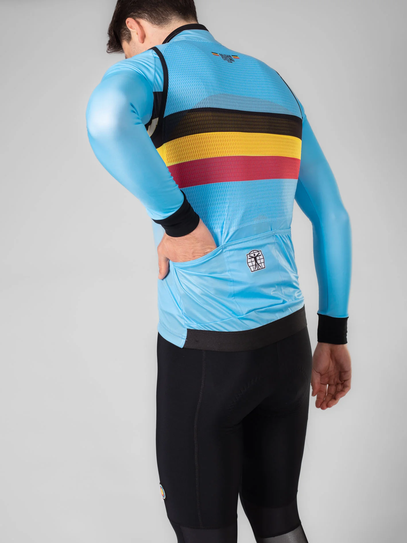 Official Belgian Cycling Icon Wind Gilet - Image 6